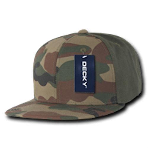 15 Lot Decky Camouflage Flat Bill Baseball Hats Caps Snapback Wholesale Lots!-