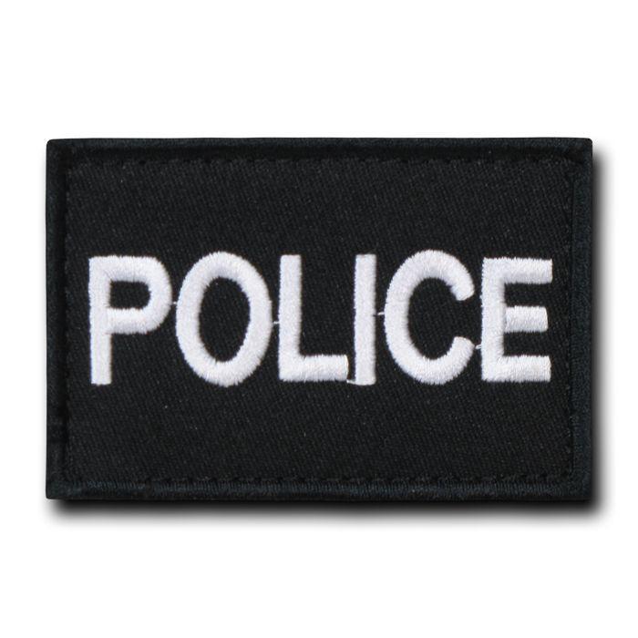 20 Lot Tactical Operator Contractor Hook / Loop 3X2 Canvas Patches Wholesale Lots-Police - Black-