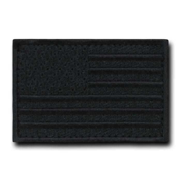 20 Lot Tactical Operator Contractor Hook / Loop 3X2 Canvas Patches Wholesale Lots-USA Flag - Black-