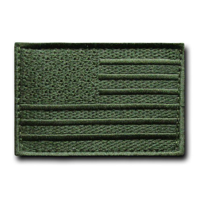 20 Lot Tactical Operator Contractor Hook / Loop 3X2 Canvas Patches Wholesale Lots-USA Flag Olive-