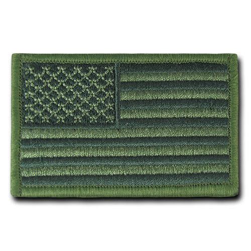 20 Lot Tactical Operator Contractor Hook / Loop 3X2 Canvas Patches Wholesale Lots-USA Flag -Olive 2-