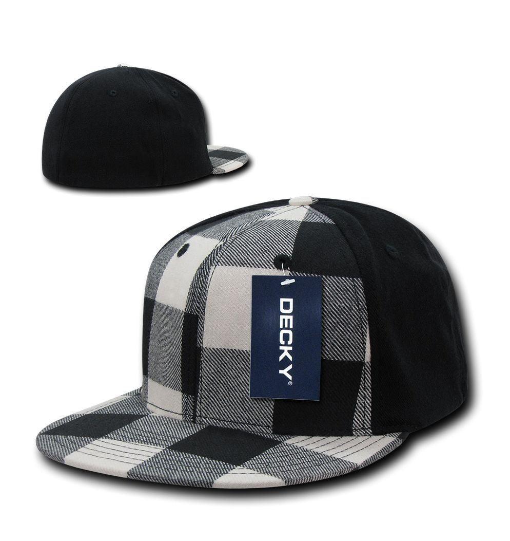 3 Dozen Decky Plaid Flex 6 Panel Fitted Two Tone Baseball Caps Hats Wholesale-