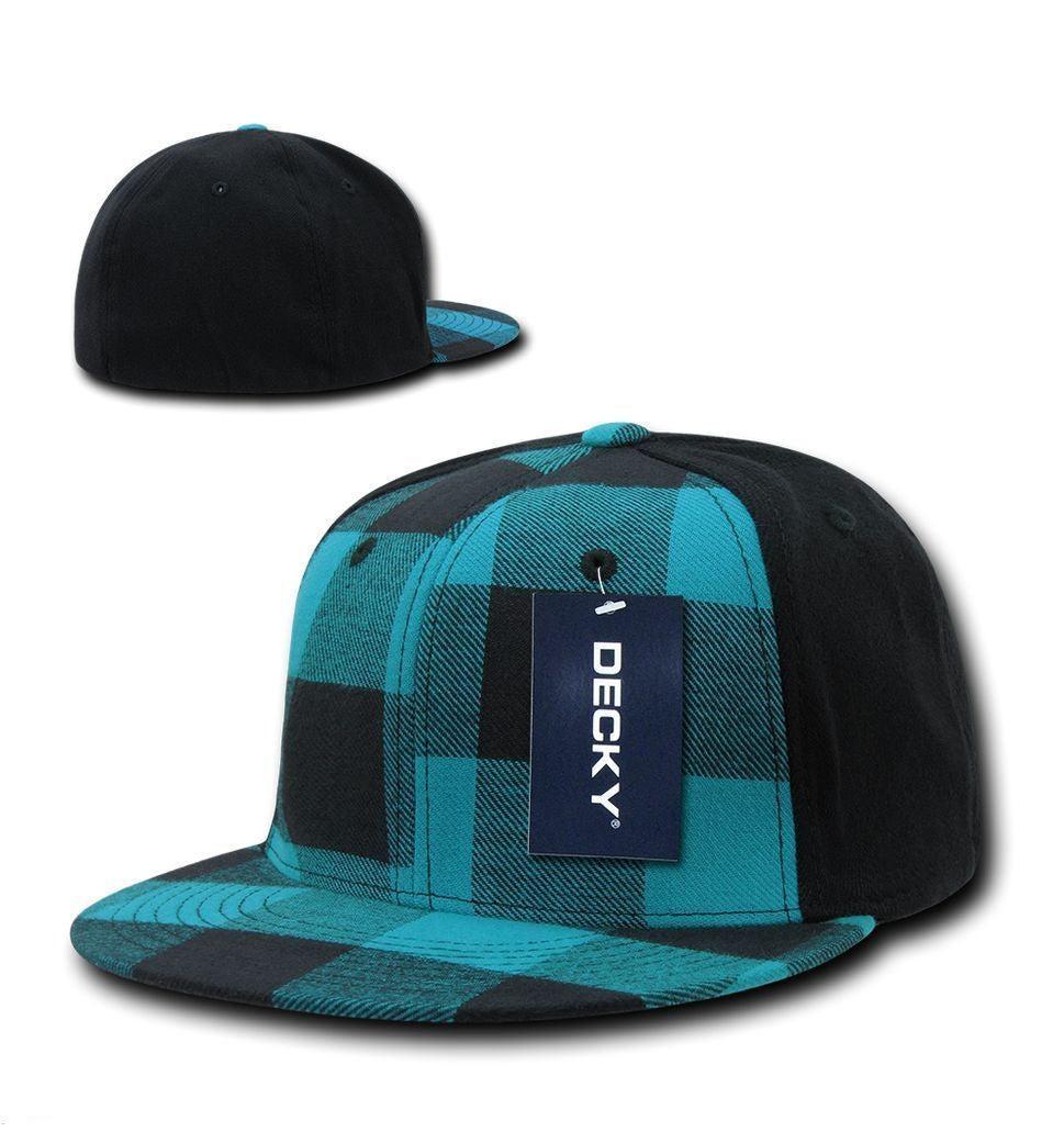 3 Dozen Decky Plaid Flex 6 Panel Fitted Two Tone Baseball Caps Hats Wholesale-