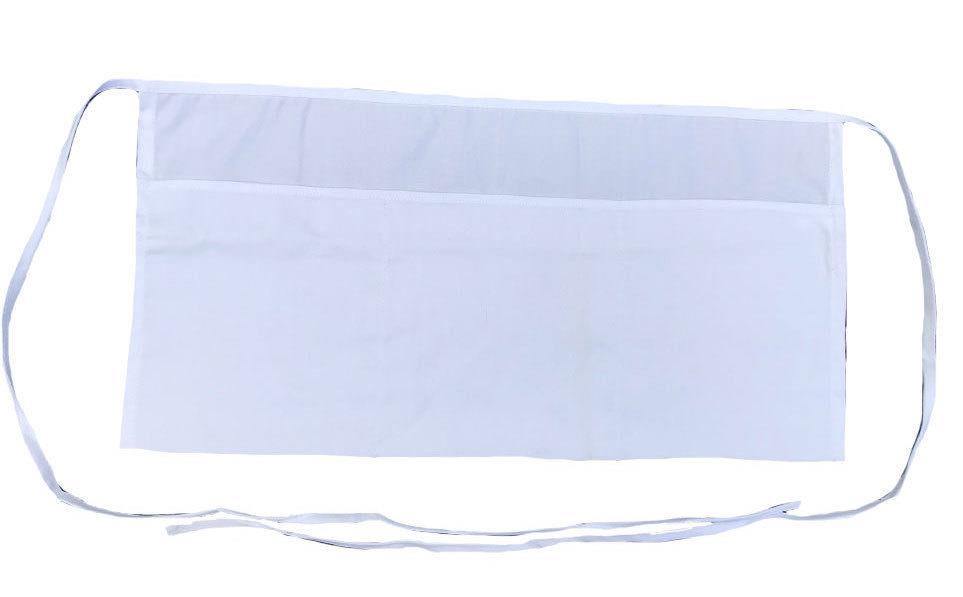 3 Pack Kitchen Waist Aprons With 3 Pockets Crafts Barista Waiter Chef Restaurant Home-WHITE-