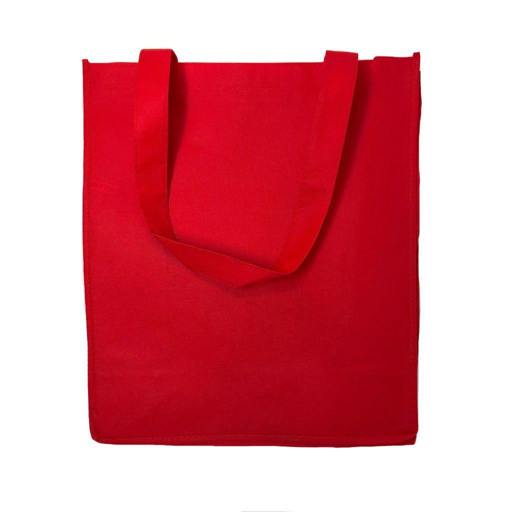 3 Pack Reusable Grocery Shopping Tote Bag Bags With Gusset Eco Friendly 13X15inch-Red-