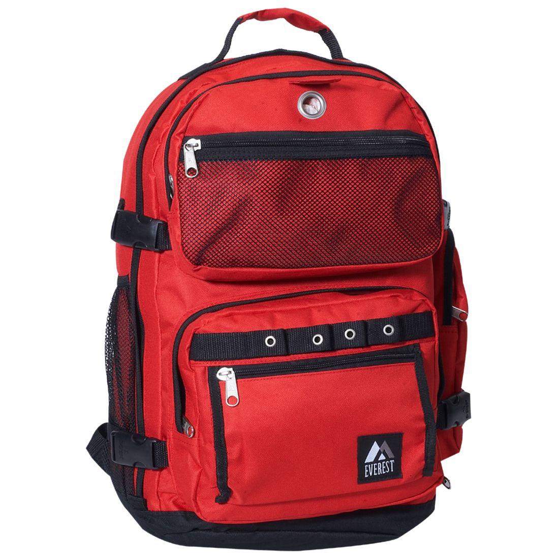 Everest Oversize Deluxe Backpack-Red/Black-