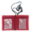 50 Lot Bi-Fold Foldable Neck Wallet Conference Badge Idholders Wholesale Bulk-Red-