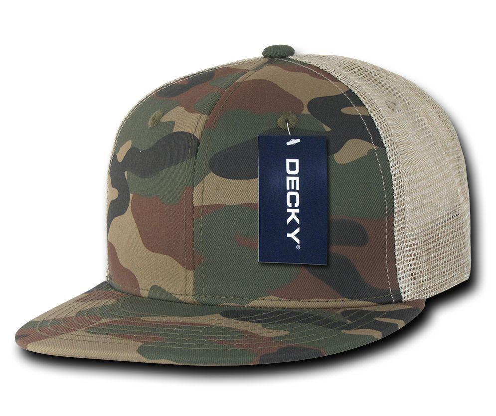 50 Lot Camouflage Flat Bill Foam Mesh Trucker Hats Caps Snapback Wholesale Lots-