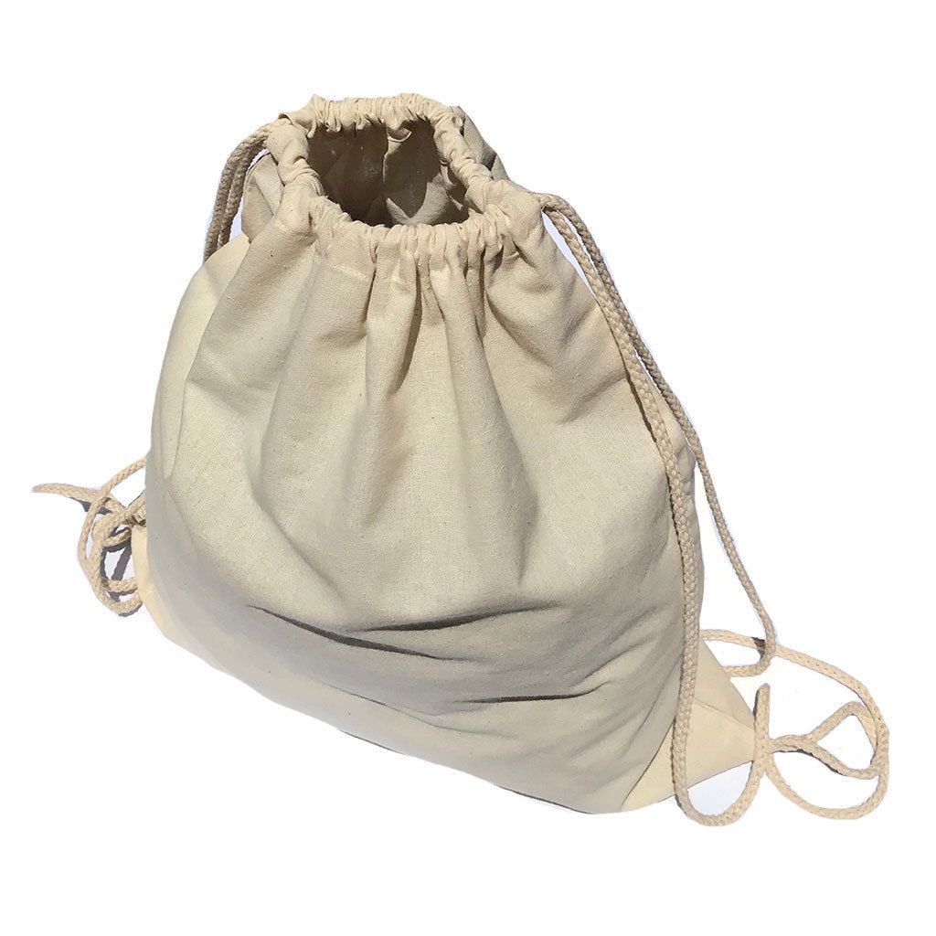 50 Lot Cotton Natural White Drawstring Backpack Tote Sack Bag Wholesale Lot-