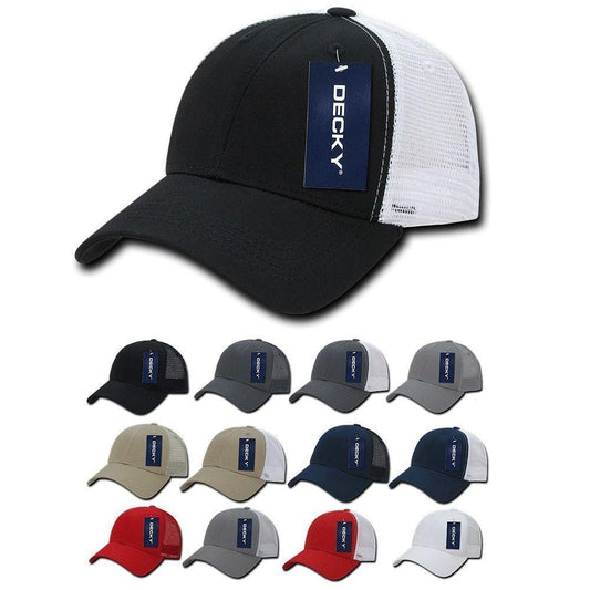 50 Lot Decky 6 Panel Low Crown Mesh Golf Dad Caps Hats Wholesale Blank Bulk-