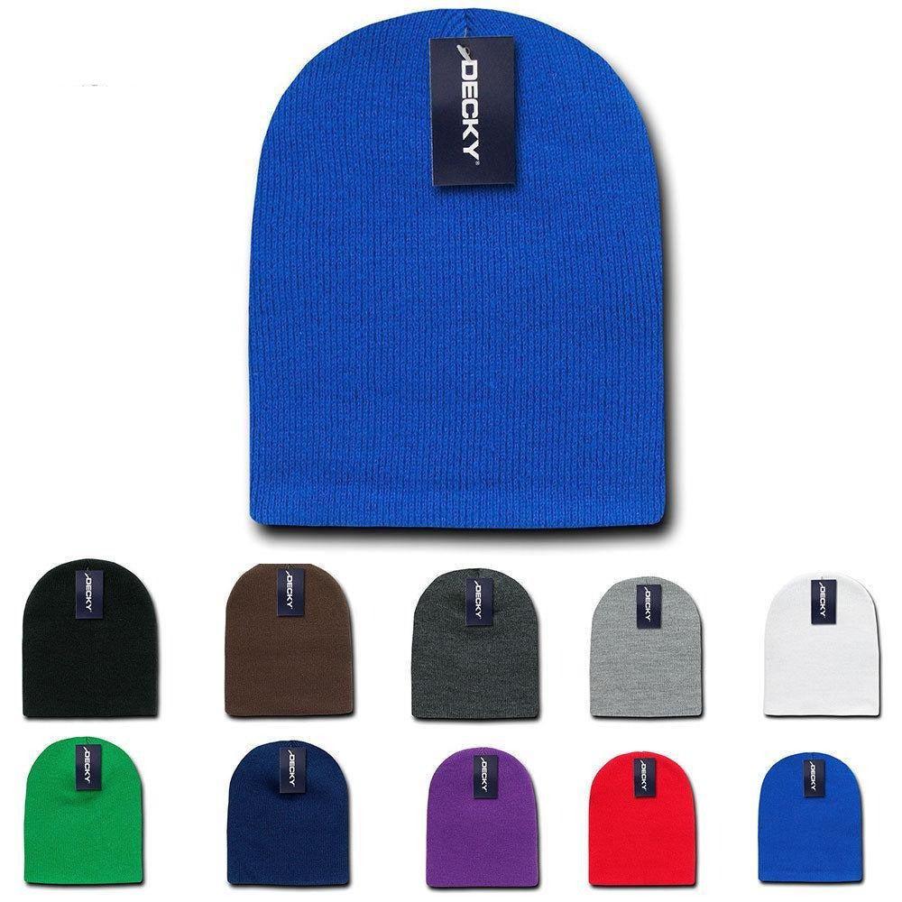 50 Lot Decky Short Knitted Beanie Beanies Skull Ski Caps Hats Wholesale-