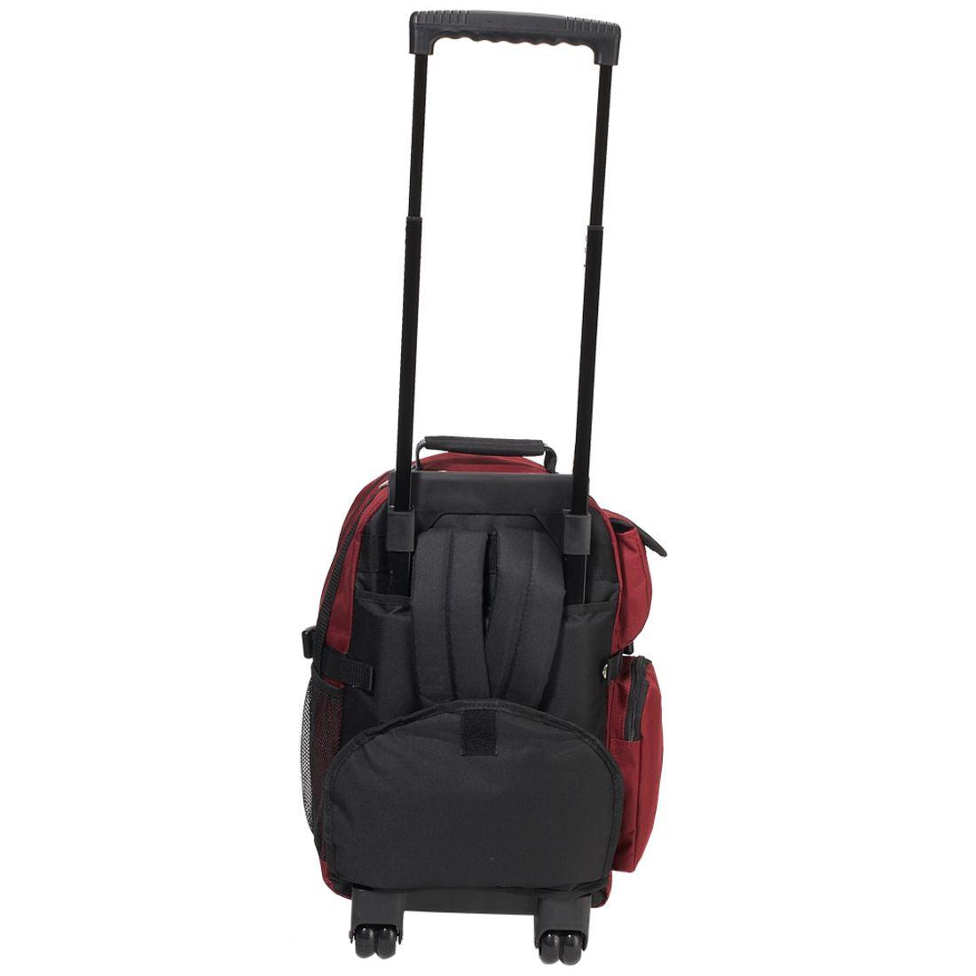 Everest Deluxe Wheeled Backpack-Black-