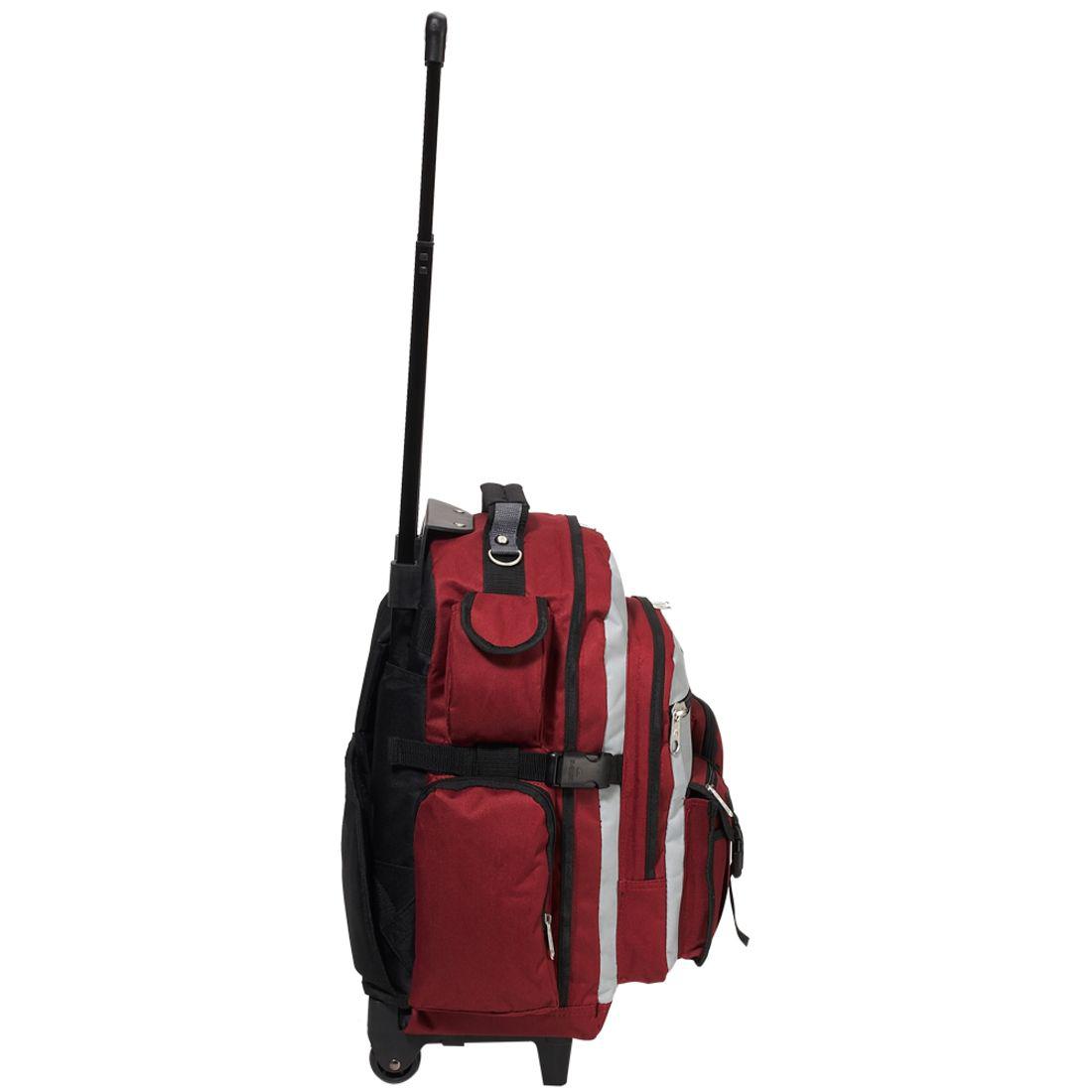 Everest Deluxe Wheeled Backpack-Black-