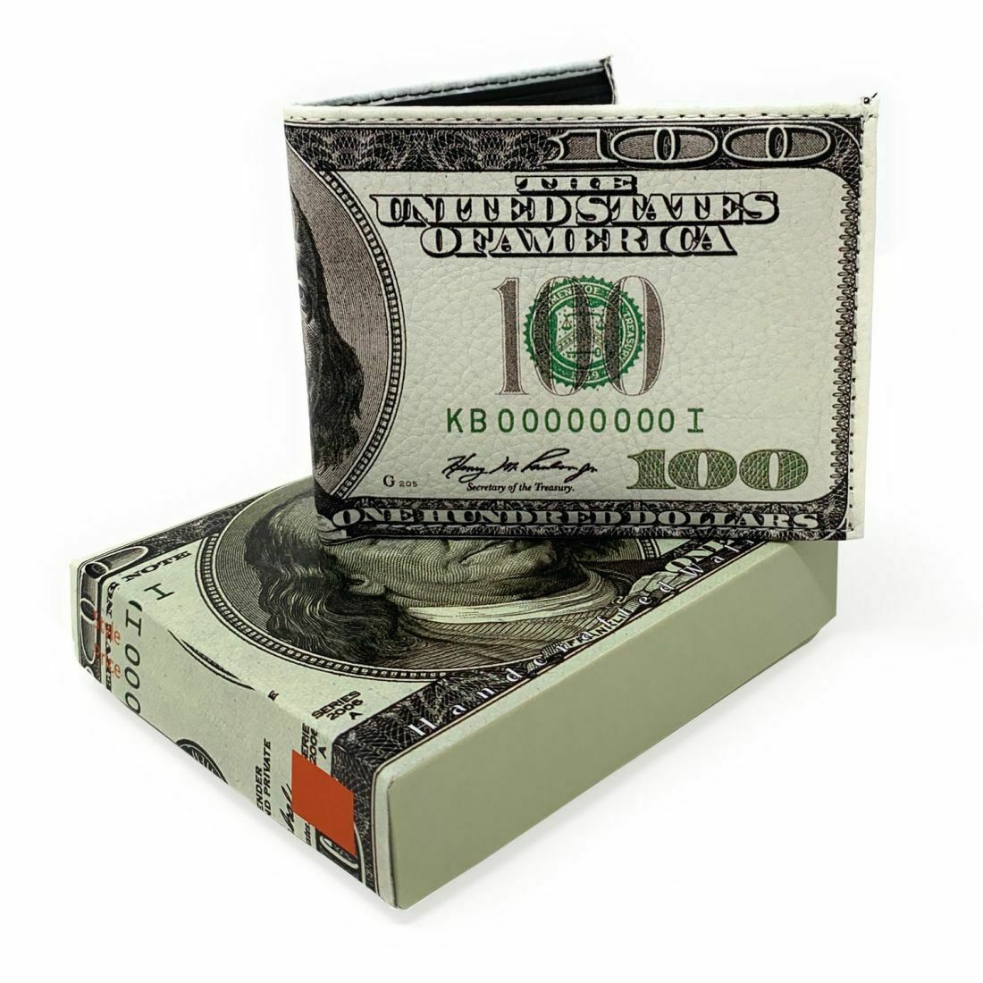 USA Patriotic Bifold Wallets In Gift Box Mens Womens Youth-100 Dollar Old-
