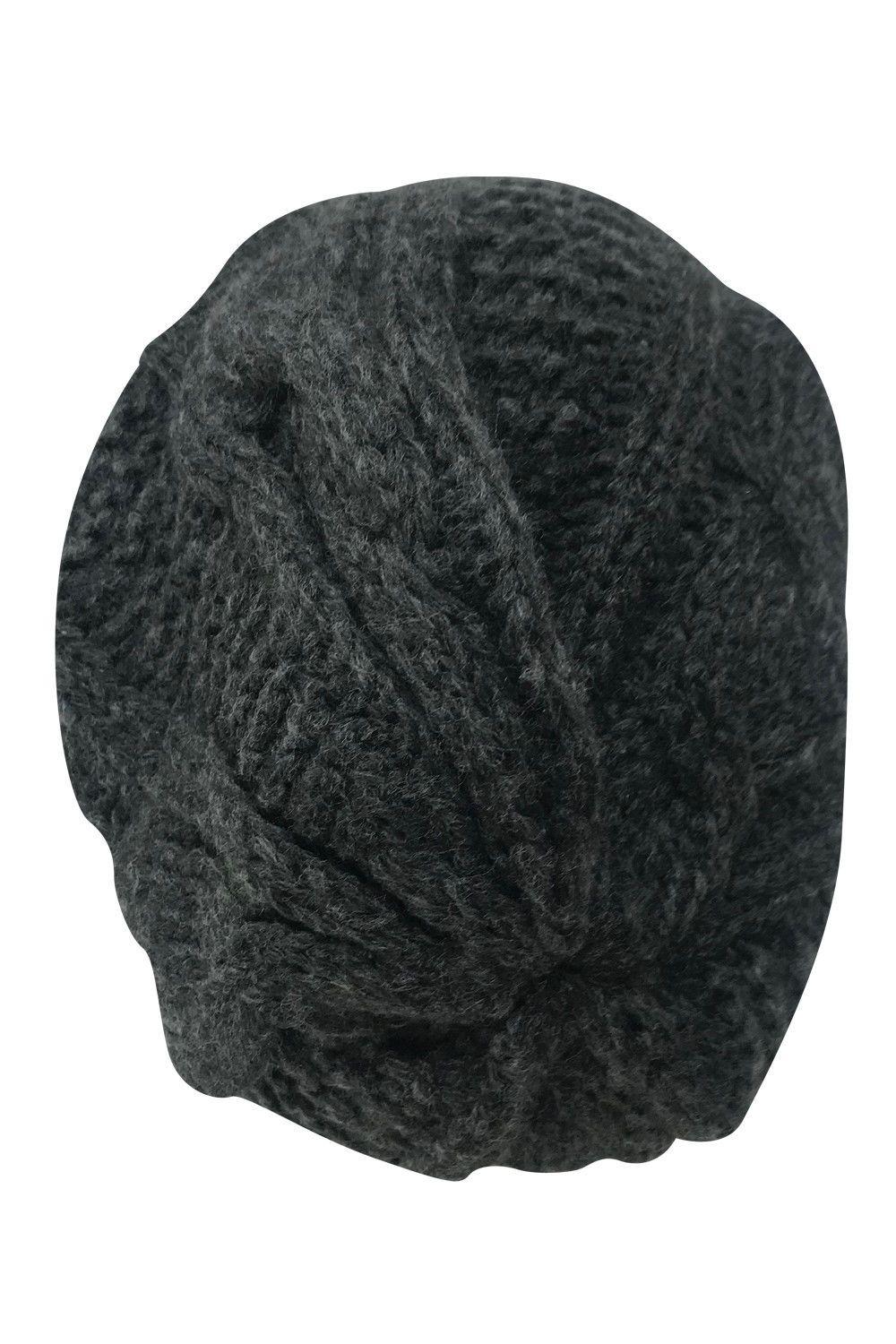 Casaba Warm Beanies Cable Knit Braided Slouch Long Hats Caps for Men Women-Black-