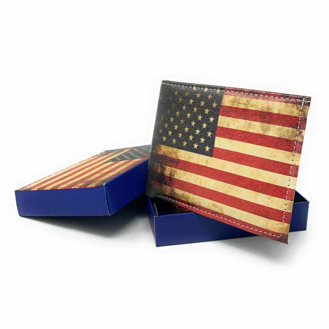 USA Patriotic Bifold Wallets In Gift Box Mens Womens Youth-100 Dollar Old-