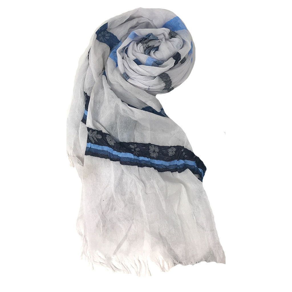 Casaba Striped Print Designer Womens Scarves Scarf Shawl Lightweight Sheer Wrap-Brown-