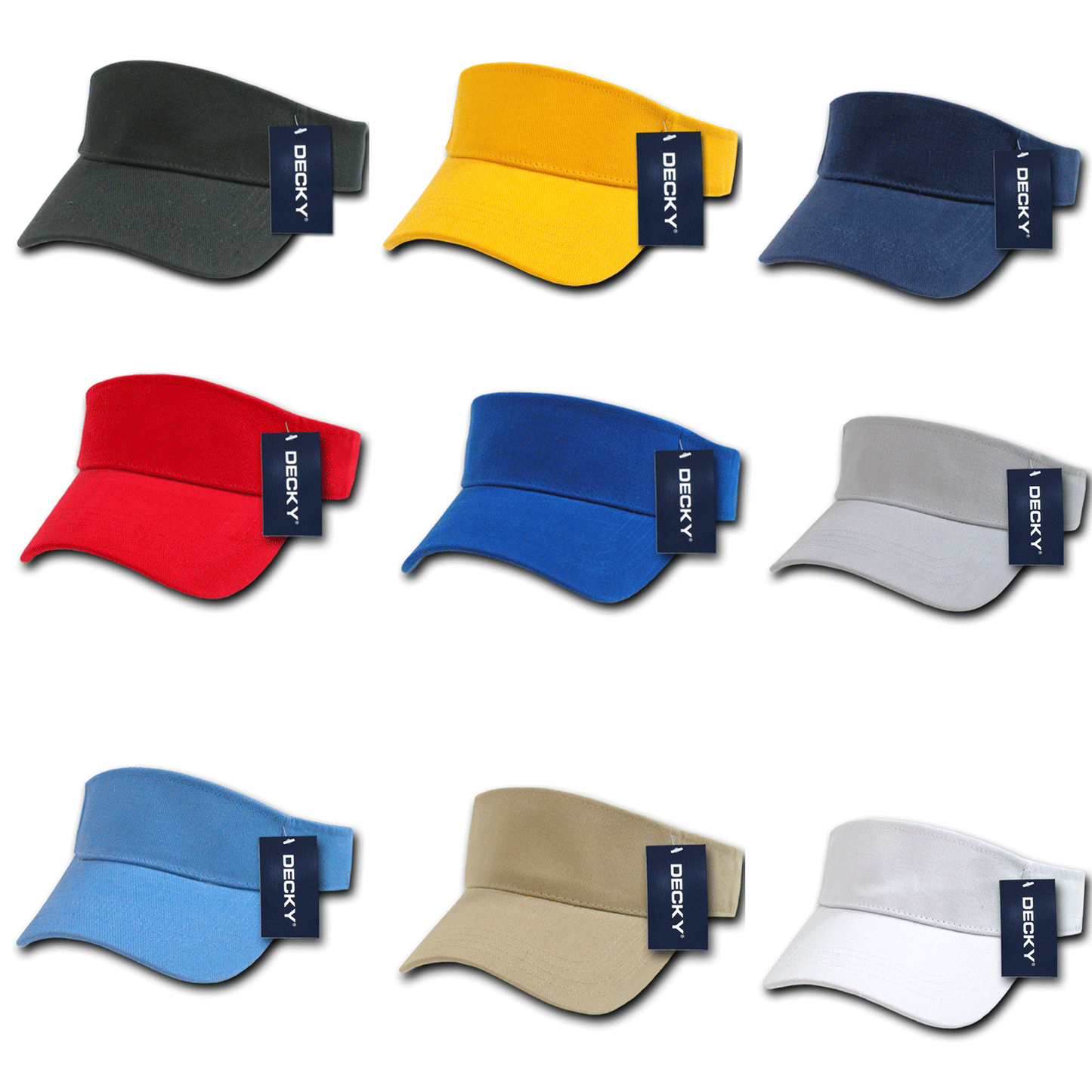 DECKY Kids Size 100% Cotton Visors Sports Beach Outdoors Boys Girls Hook & Loop, Youth Hats, Decky, buddhablessu