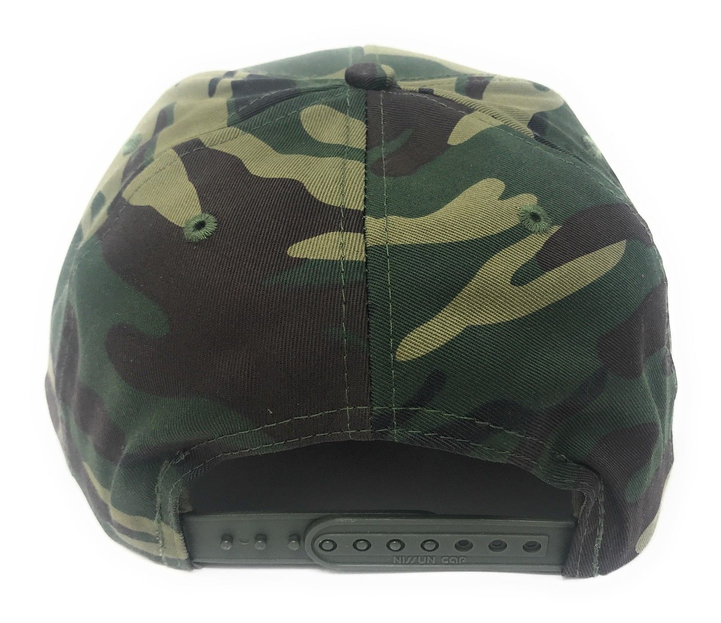 Cotton Twill Camo Camouflage 6 Panel Hunting Fishing Baseball Snapback Hats Caps-Green Tree Camo-
