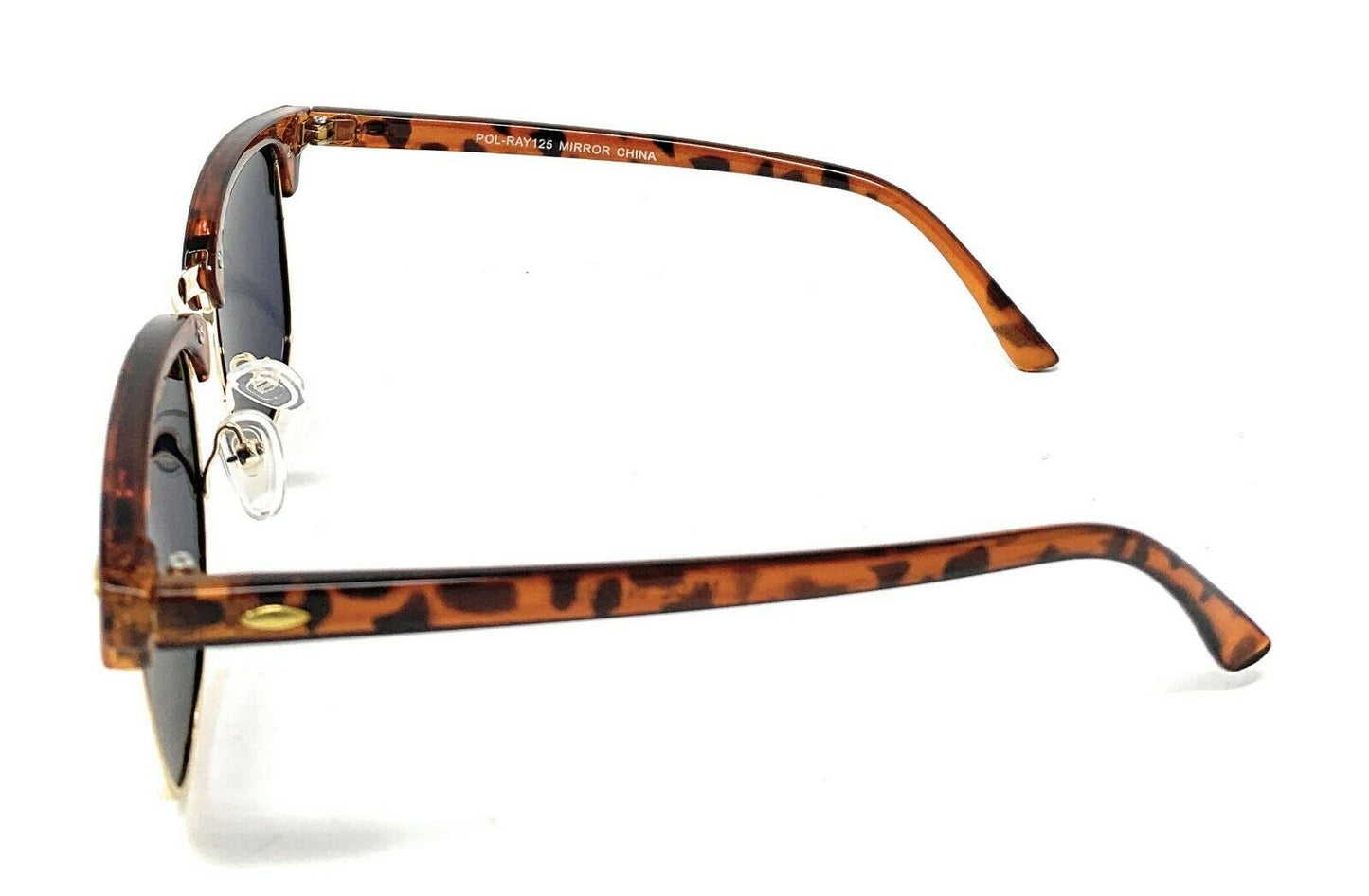 Club Style Polarized Sunglasses Mirror Lens Driving Mens Womens With Pouch-Blue Mirror/Gold/Black-