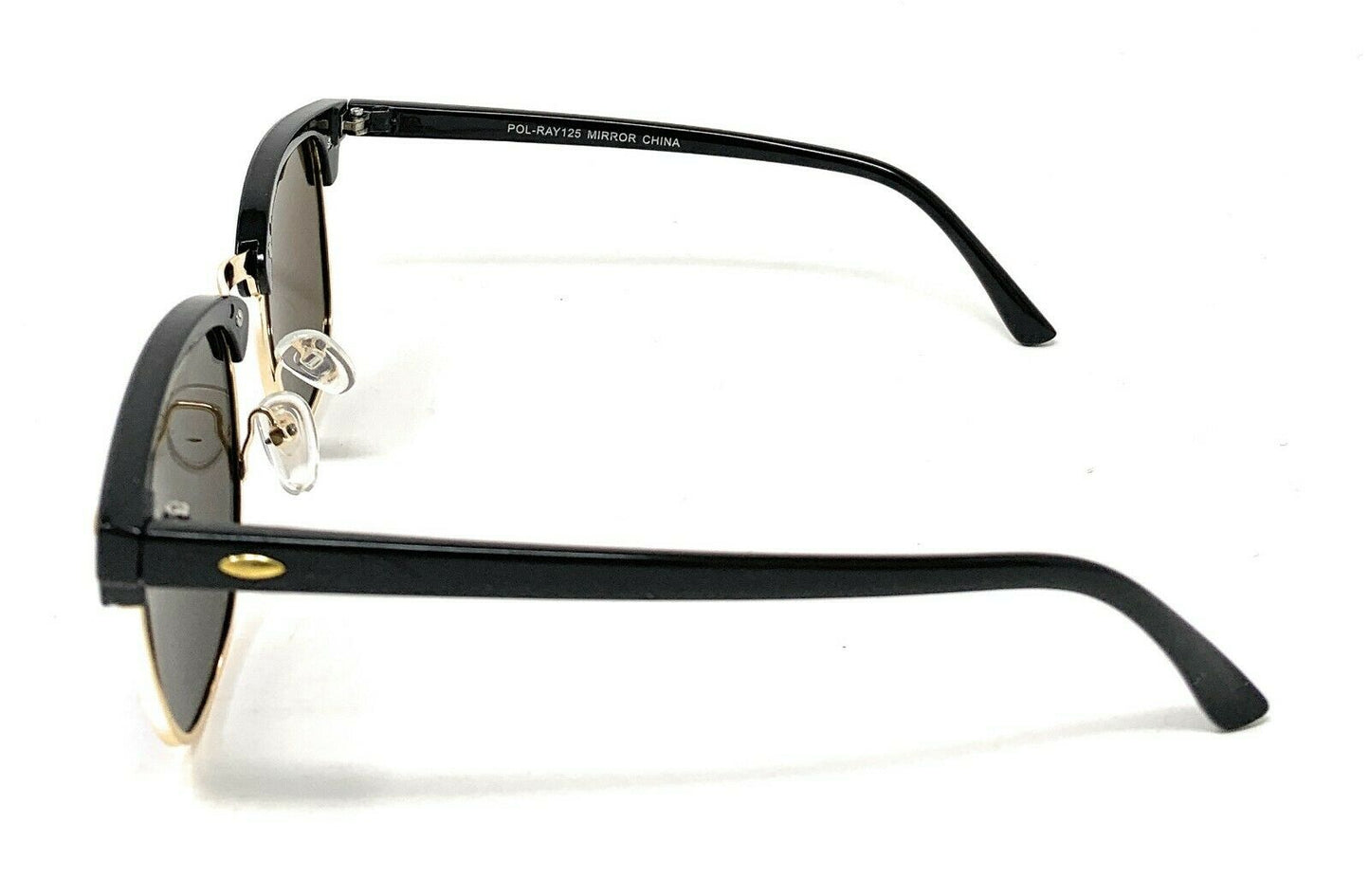 Club Style Polarized Sunglasses Mirror Lens Driving Mens Womens With Pouch-Blue Mirror/Gold/Black-