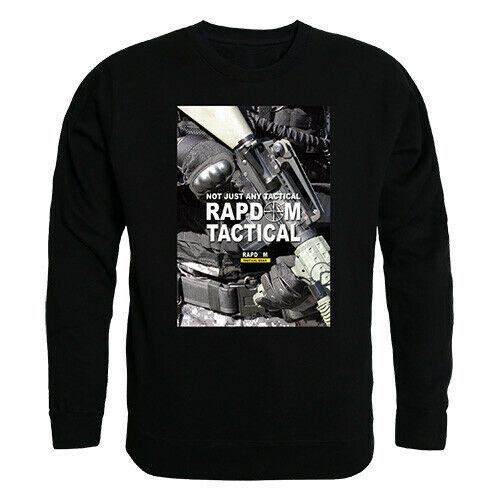 RAPDOM Tactical 2 Crewneck Fleece Sweatshirts-Small-Black-