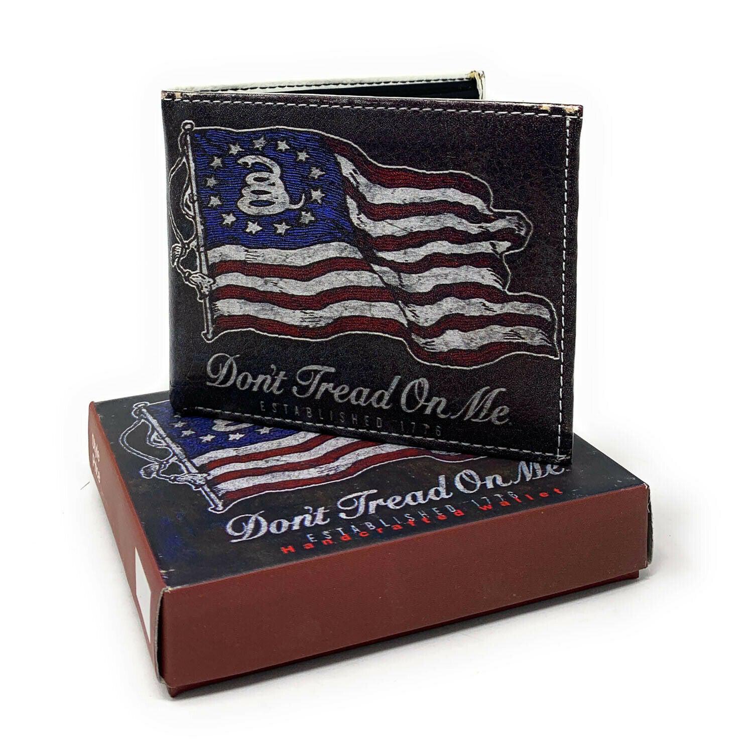 USA Patriotic Bifold Wallets In Gift Box Mens Womens Youth-100 Dollar Old-