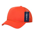 Decky Solid Two Tone 5 Panel Kids Foam Trucker Hats Caps Unisex-Orange-