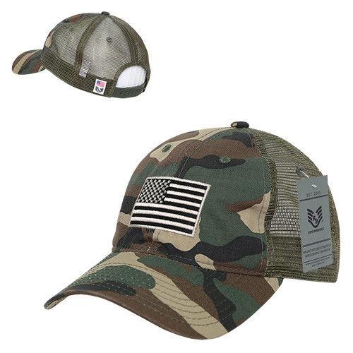 Rapid Dominance USA American Flag Text Ripstop 6 Panel Trucker Dad Caps Hats-USA-NAVY-