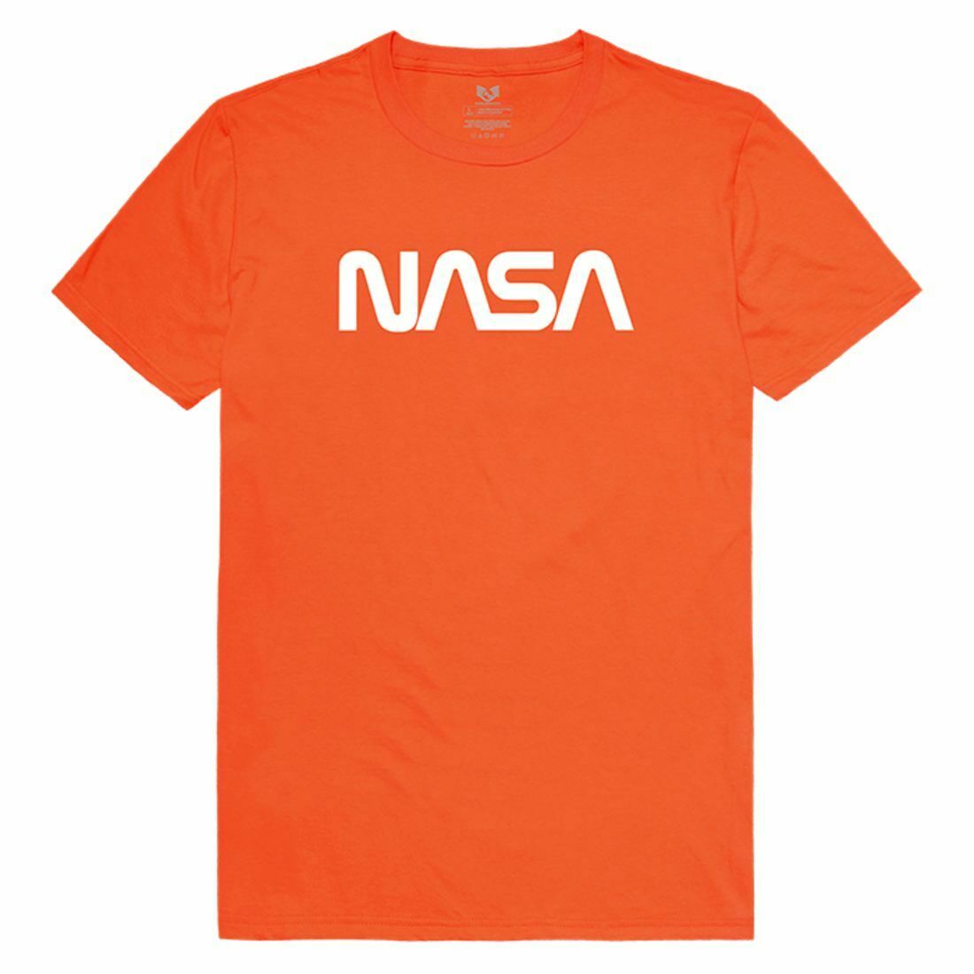 NASA Official Text Logo Cotton T-Shirts Unisex-Black-S-