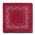 Bandanas 100% Cotton Double-Sided Printed Paisley Cloth Scarf Wrap Face Mask Cover-Red-