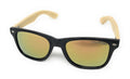 Polarized Sunglasses Classic Way Bamboo Mirror Mens Womens Teens-Yellow Mirror / Light Bamboo-