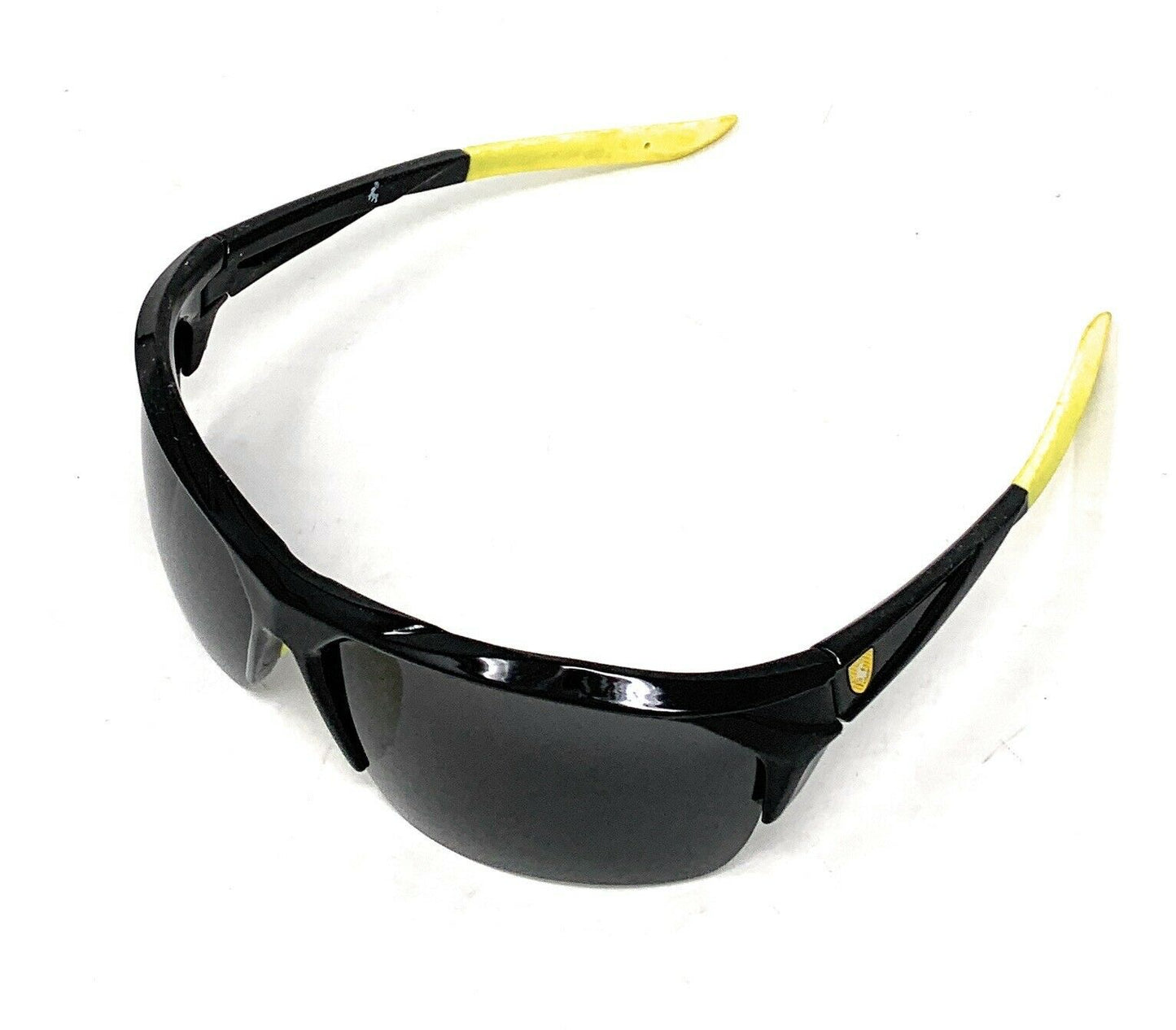 Polarized Half Frame Sunglasses Sports Warrior Style Driving Motorcycle Fishing-Black / Blue White (frame)-