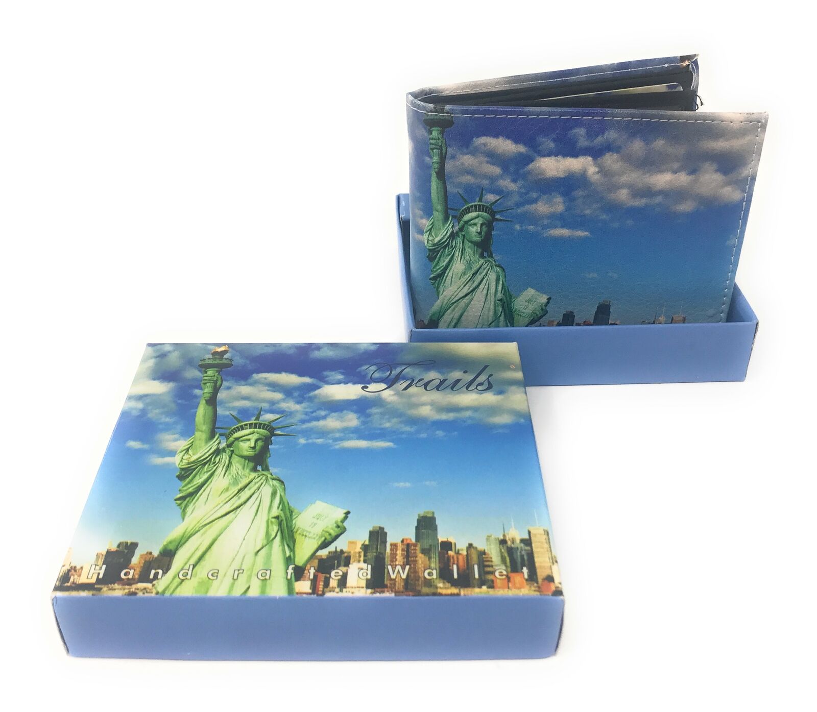 USA Patriotic Bifold Wallets In Gift Box Mens Womens Youth-100 Dollar Old-