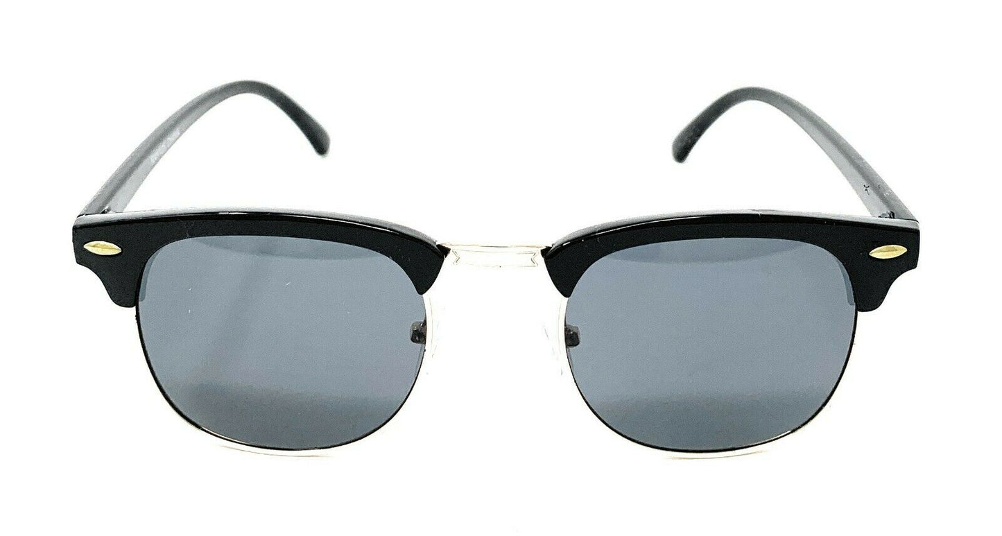 Classic Club Sunglasses Black Lens Black Gold Tortoise Mens Womens UV Protection-Black/Gold (RAY 125)-