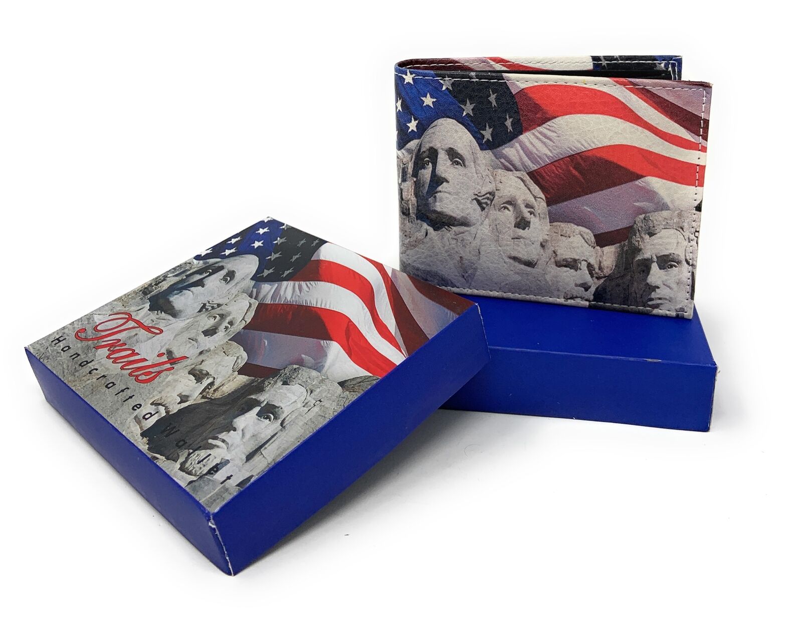 USA Patriotic Bifold Wallets In Gift Box Mens Womens Youth-100 Dollar Old-
