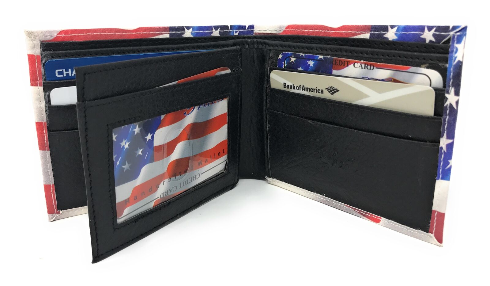 USA Patriotic Bifold Wallets In Gift Box Mens Womens Youth-100 Dollar Old-