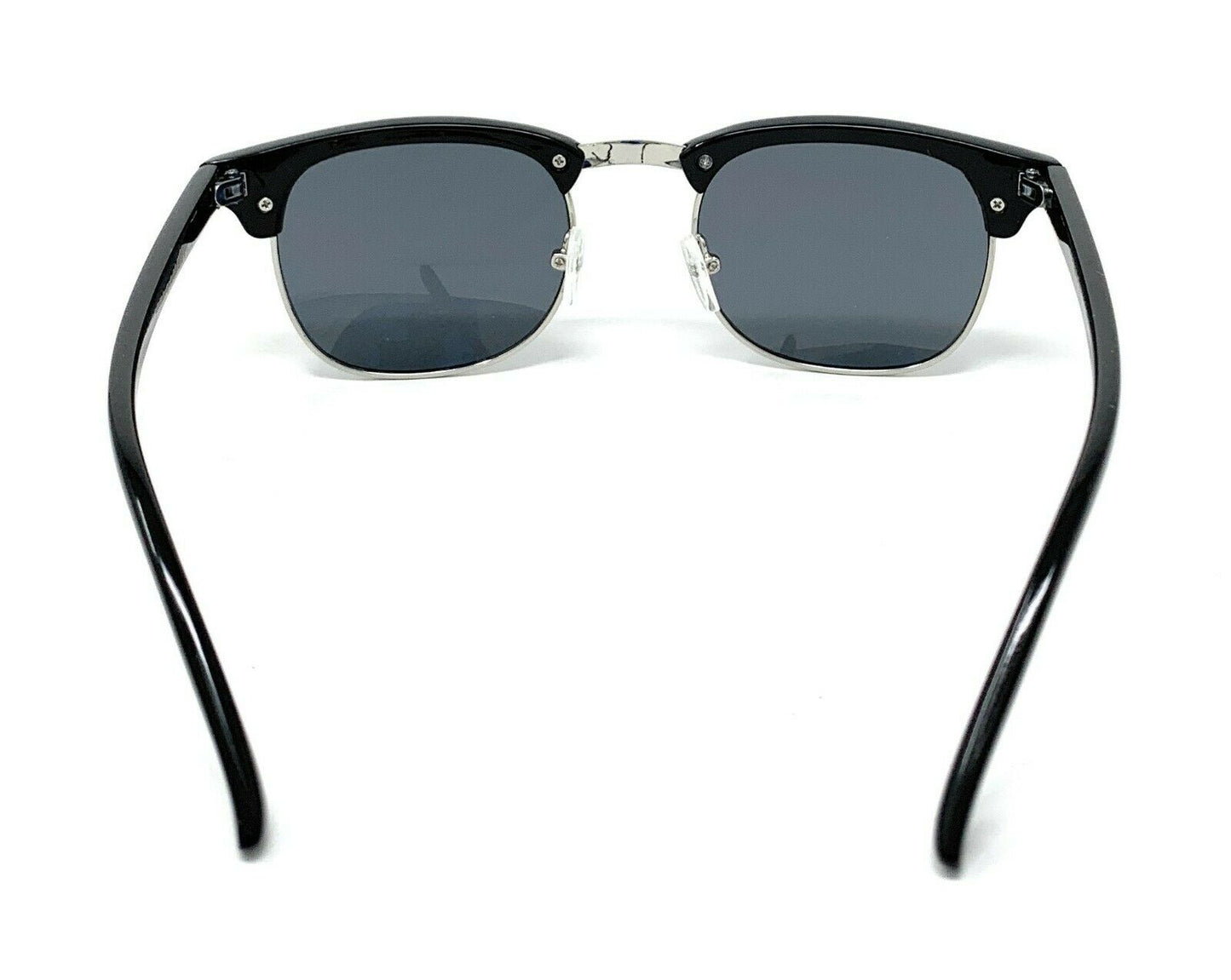 Classic Club Sunglasses Black Lens Black Gold Tortoise Mens Womens UV Protection-Black/Silver (RAY 125)-