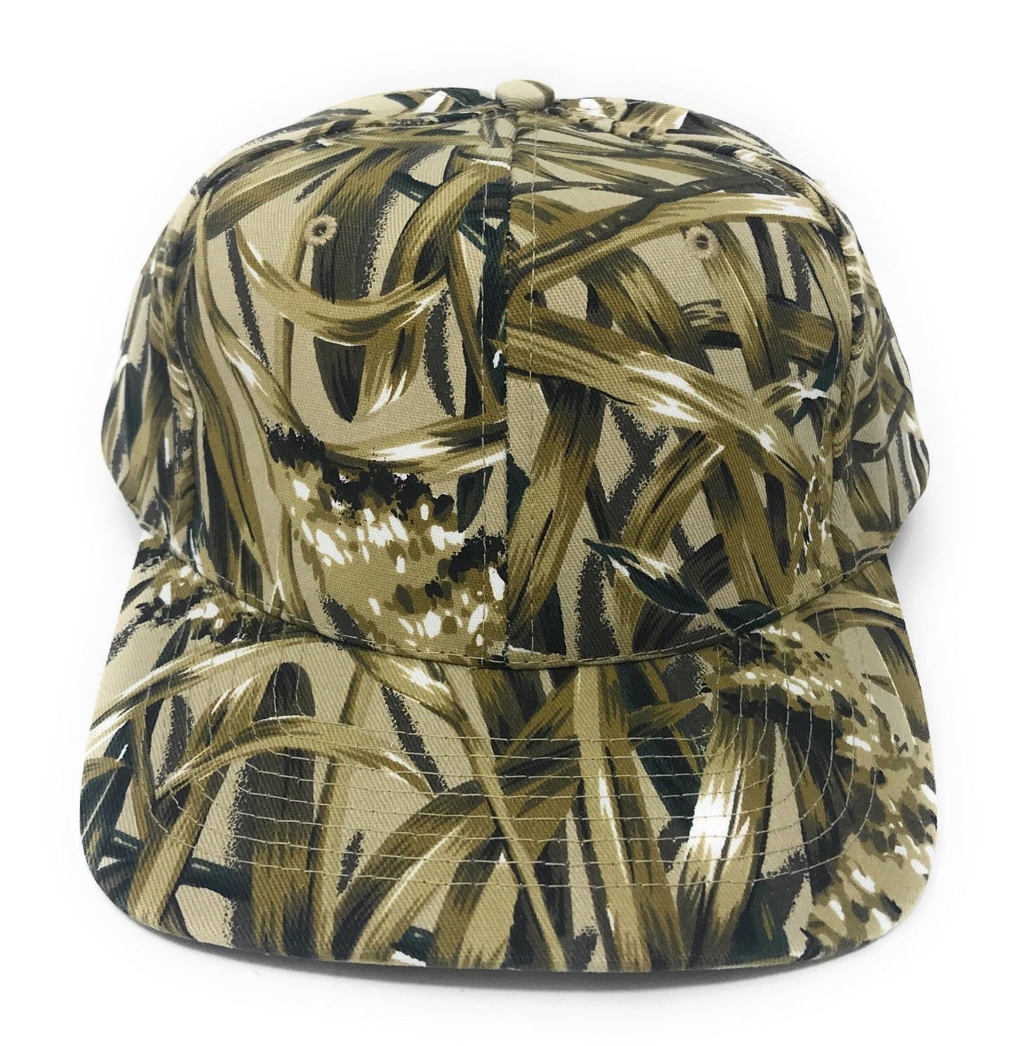 Cotton Twill Camo Camouflage 6 Panel Hunting Fishing Baseball Snapback Hats Caps-Green Tree Camo-