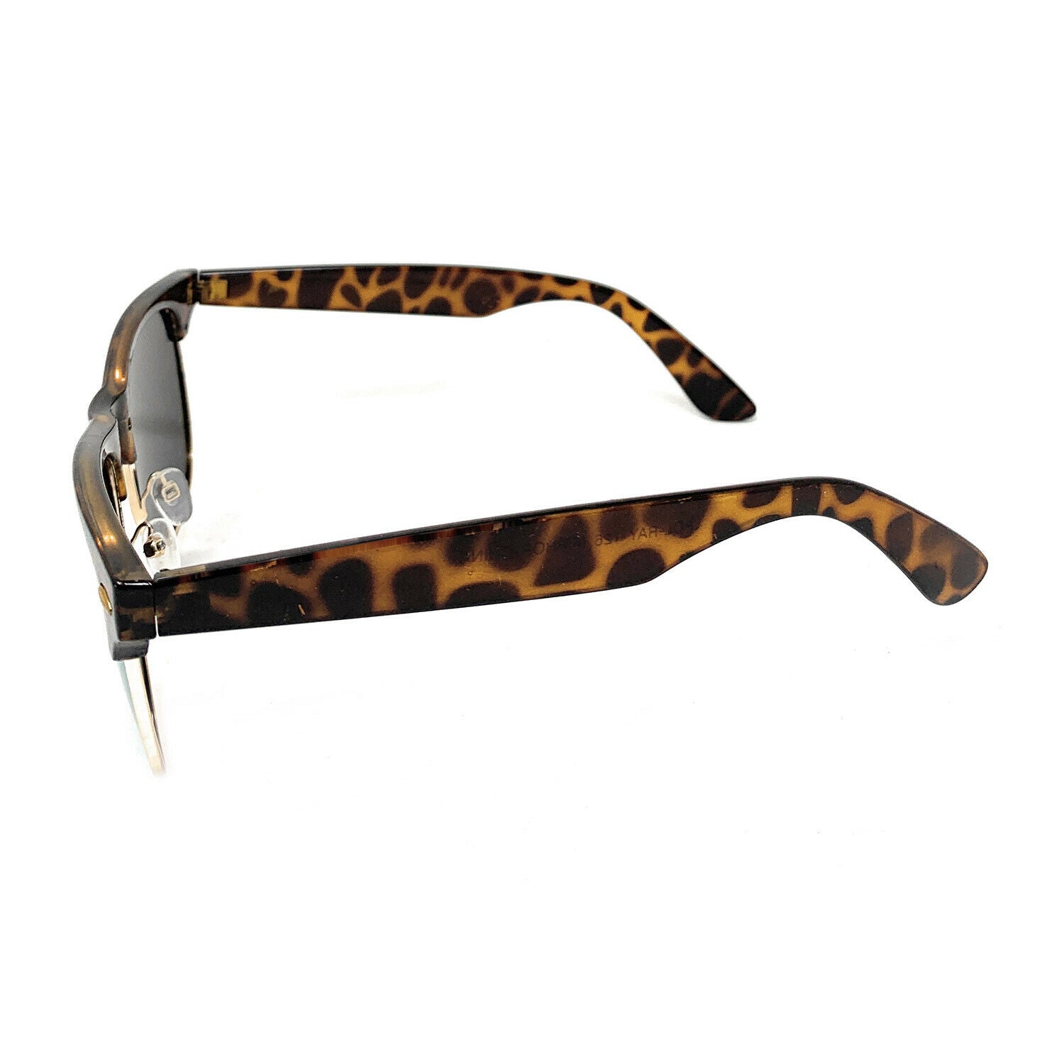 Polarized Sunglasses Club Style Mirror Lens Driving Mens Womens With Pouch-Gold Mirror/Black-