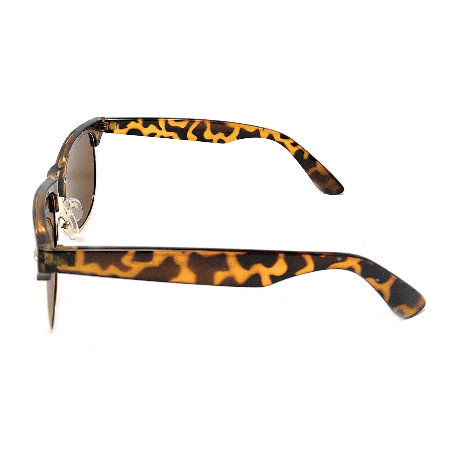 Polarized Sunglasses Club Style Mirror Lens Driving Mens Womens With Pouch-Gold Mirror/Black-