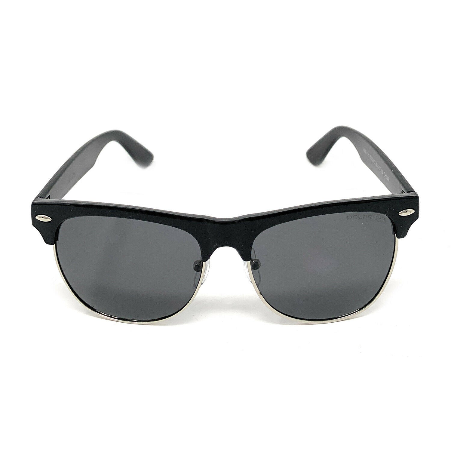 Polarized Sunglasses Club Style Mirror Lens Driving Mens Womens With Pouch-Gold Mirror/Black-