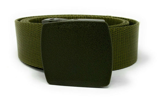 Casaba Stylish Webbed Belts for Men Women European Golf Style Perfect Fit-Olive Green-Small (30"- 32")-