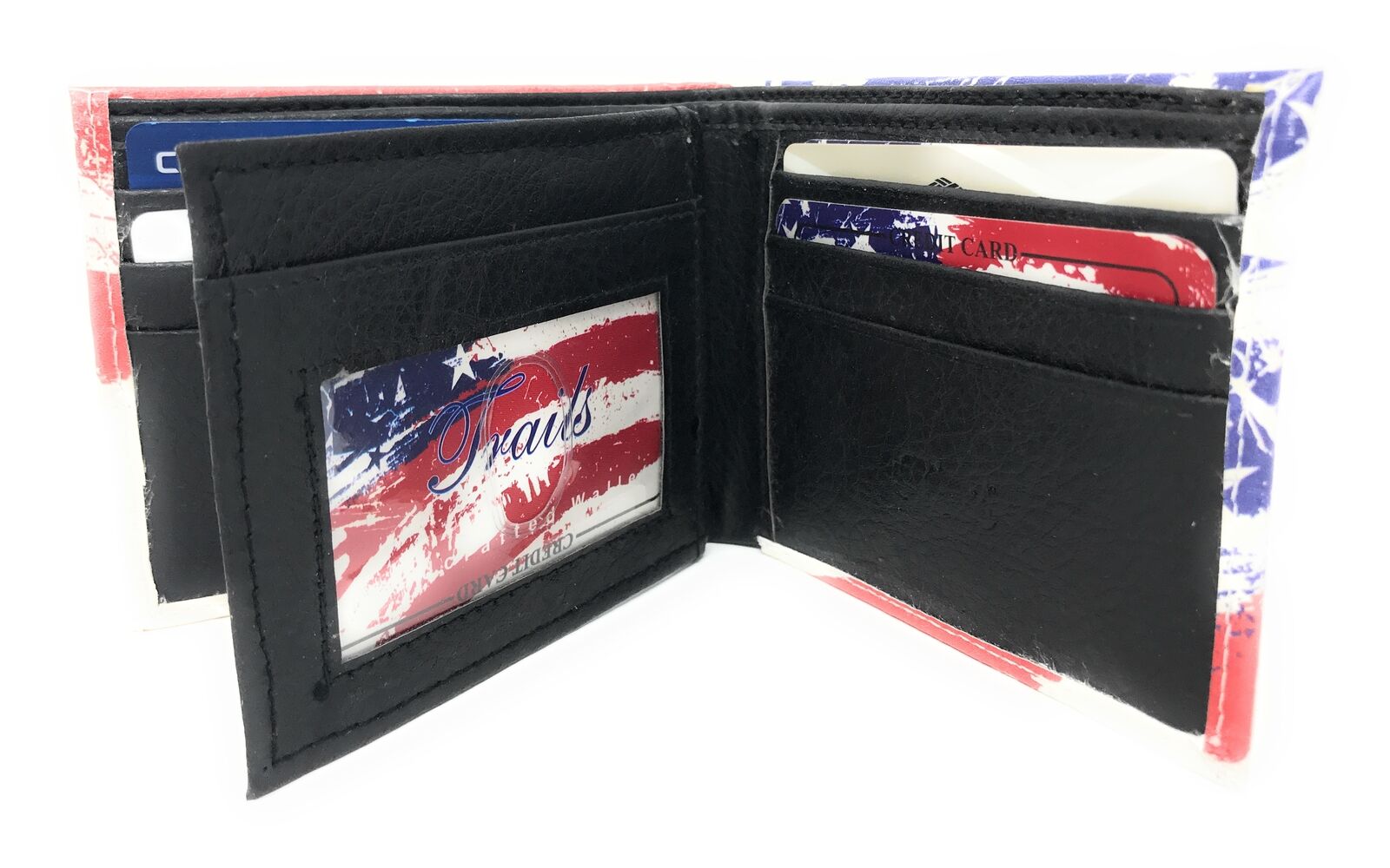 USA Patriotic Bifold Wallets In Gift Box Mens Womens Youth-100 Dollar Old-