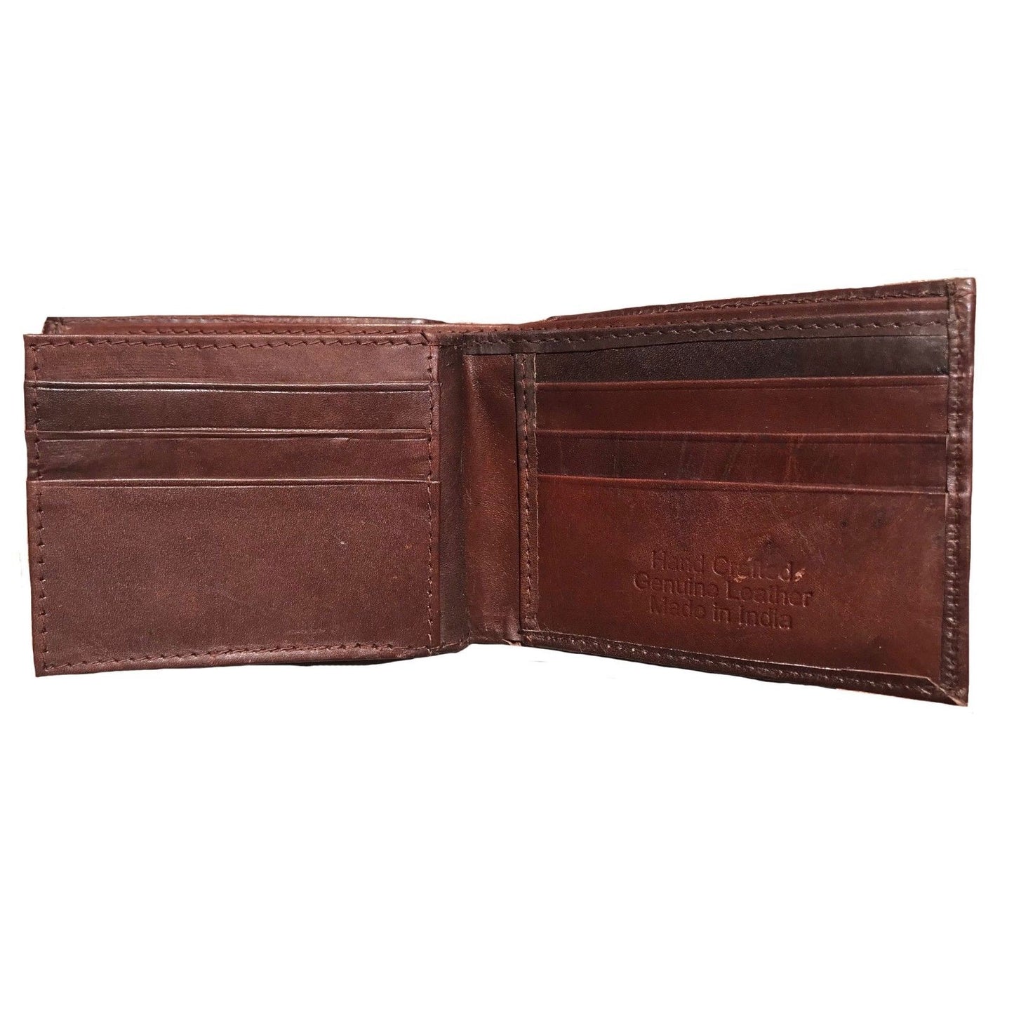 Casaba Genuine Leather Bifold Wallets Cash Slots ID Coin Key Pocket Mens Womens-Black (Double ID)-