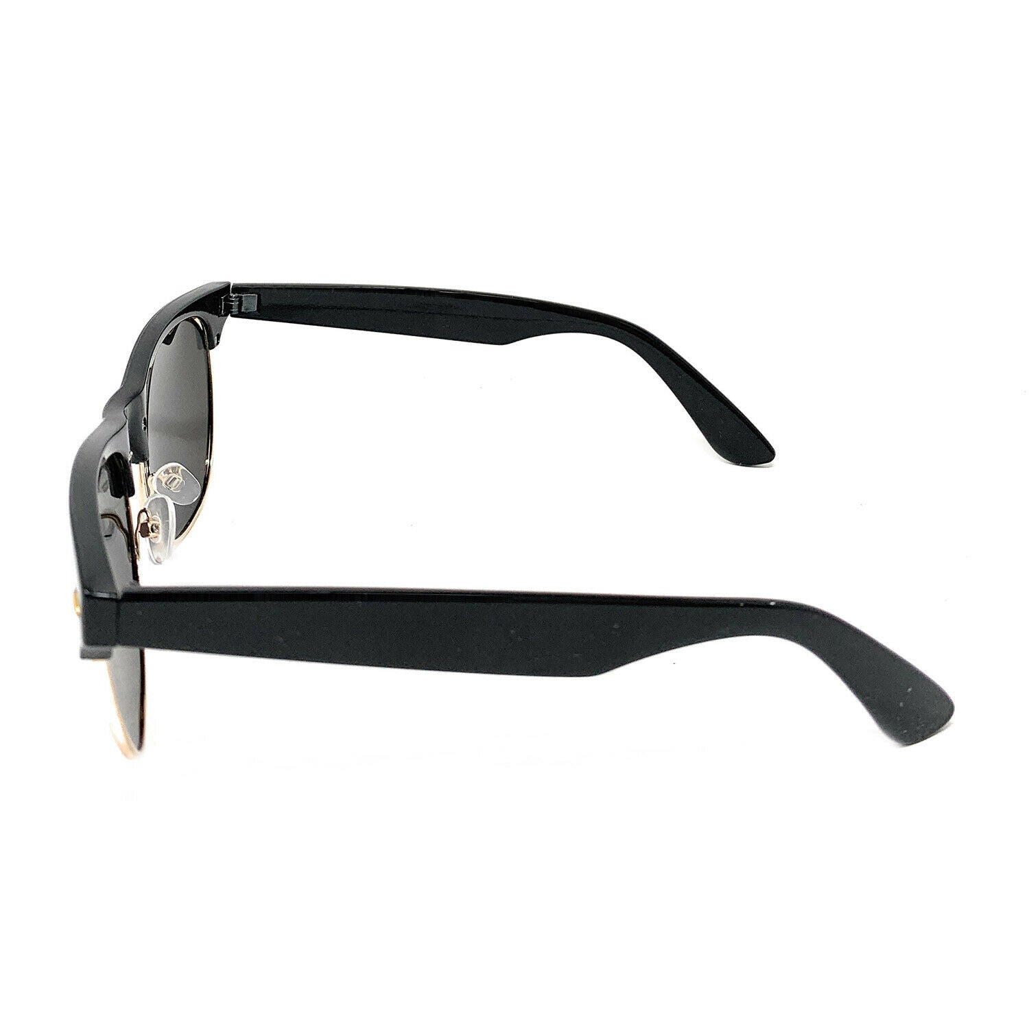 Polarized Sunglasses Club Style Mirror Lens Driving Mens Womens With Pouch-Gold Mirror/Black-