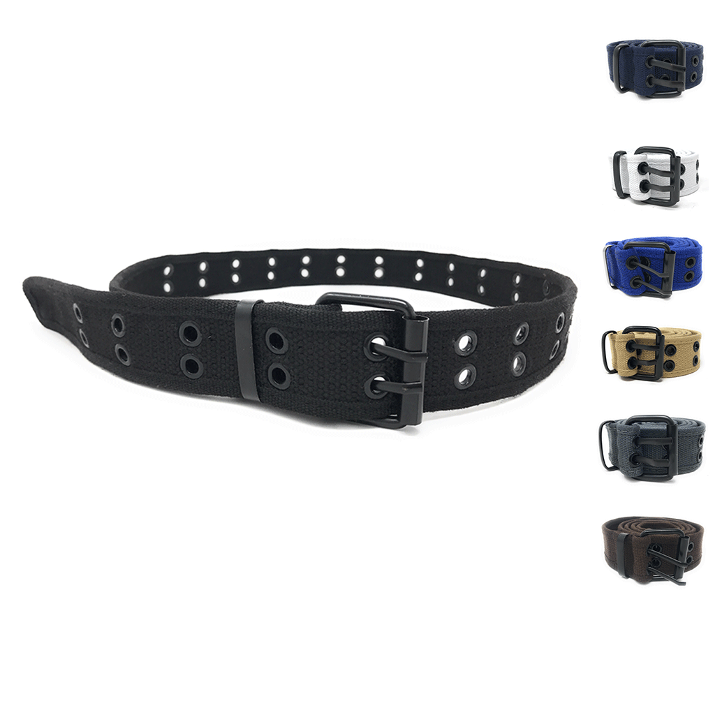 Casaba Canvas Fabric Belts for Kids Boys Girls 2 to 10 years Double Rows - Casaba Shop