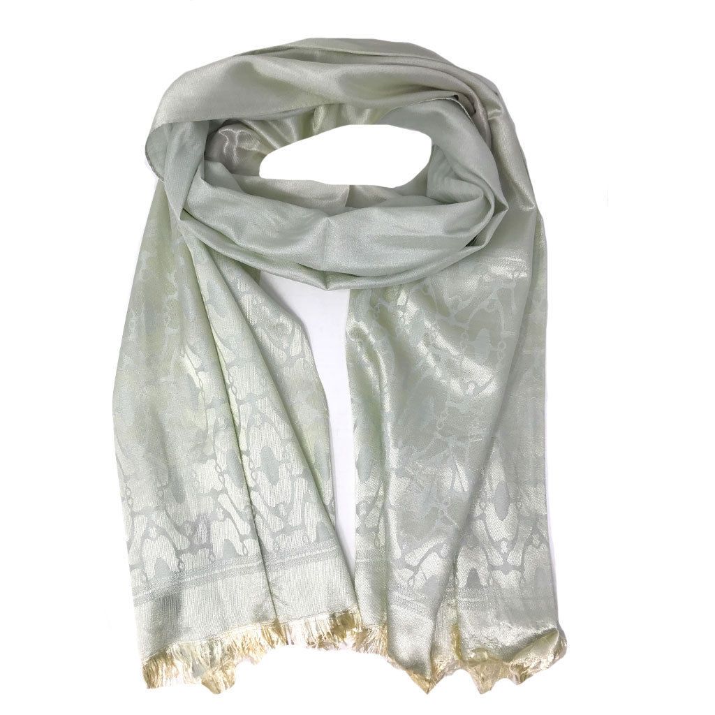 Casaba Womens Royal Elegant Formal Silk Feel Scarves Scarf Shawl Light Wrap-Cream-