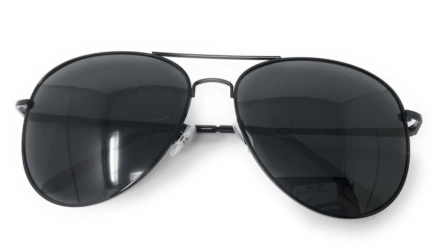Classic Polarized Sunglasses Club Aviator Bamboo Sports Mirror Men's Women's-Black (lens) Black (frame)-