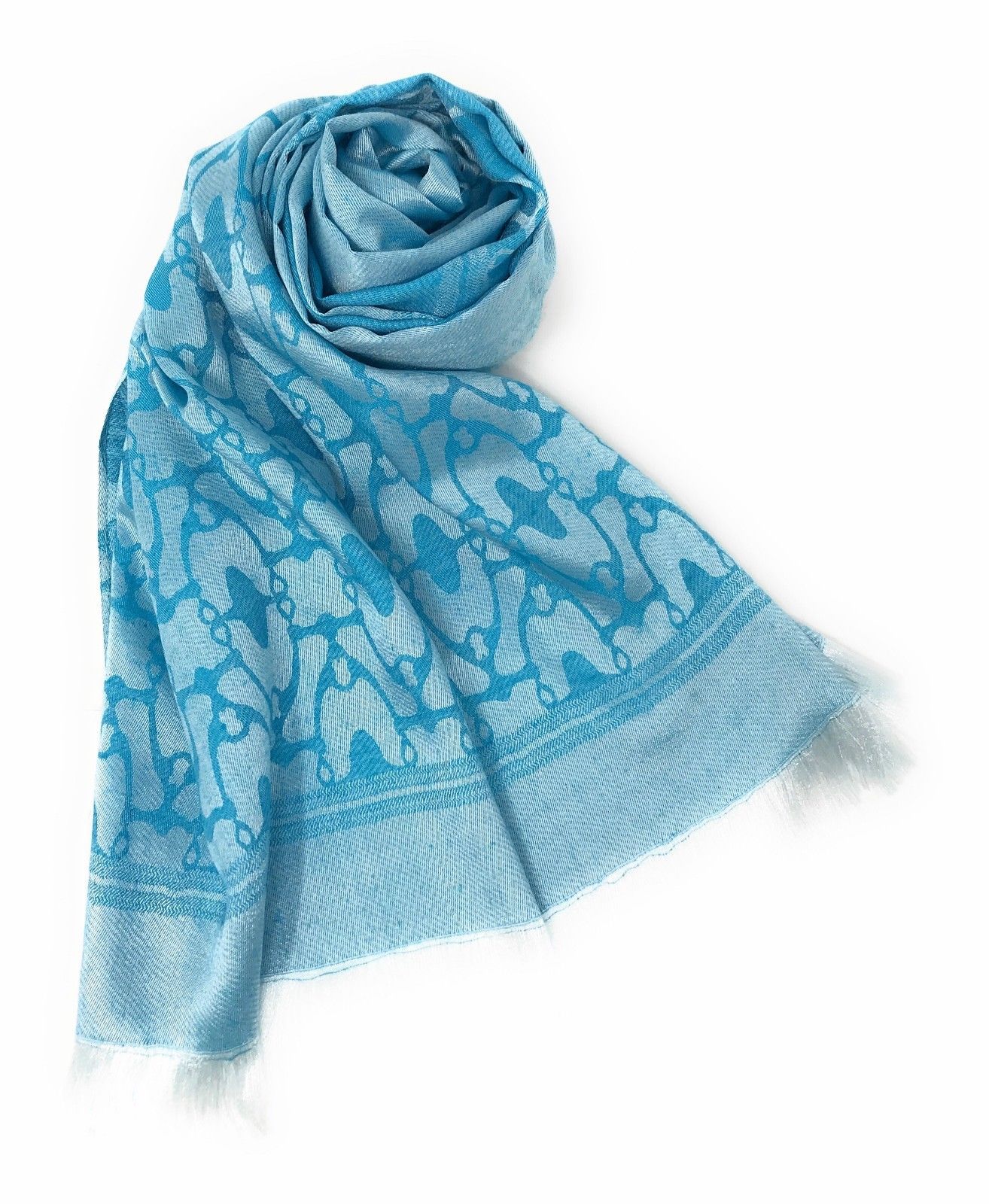 Casaba Womens Royal Elegant Formal Silk Feel Scarves Scarf Shawl Light Wrap-Blue-